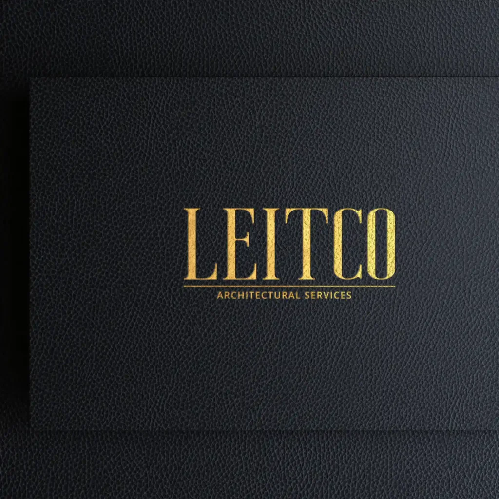 Leitco architectural services house plans web design diandra holden product designer logo mockup